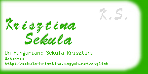 krisztina sekula business card